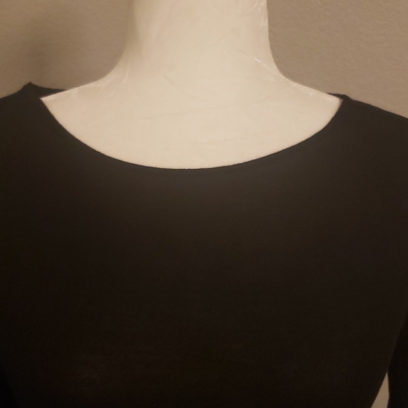 Topshop Black Long Sleeved Mini Dress - Picture 3 of 5